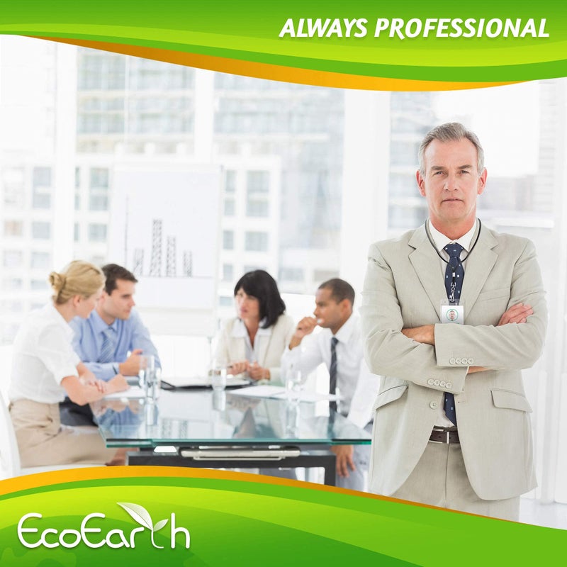 إيكو إيرث حامل شارة اسم EcoEarth عمودي بدون سحاب مع حافة ناعمة (شفاف 2.25 × 3.5 بوصة مجموعة 100 حزمة) أكمام بطاقة بلاستيكية سريعة التحميل - Image 3